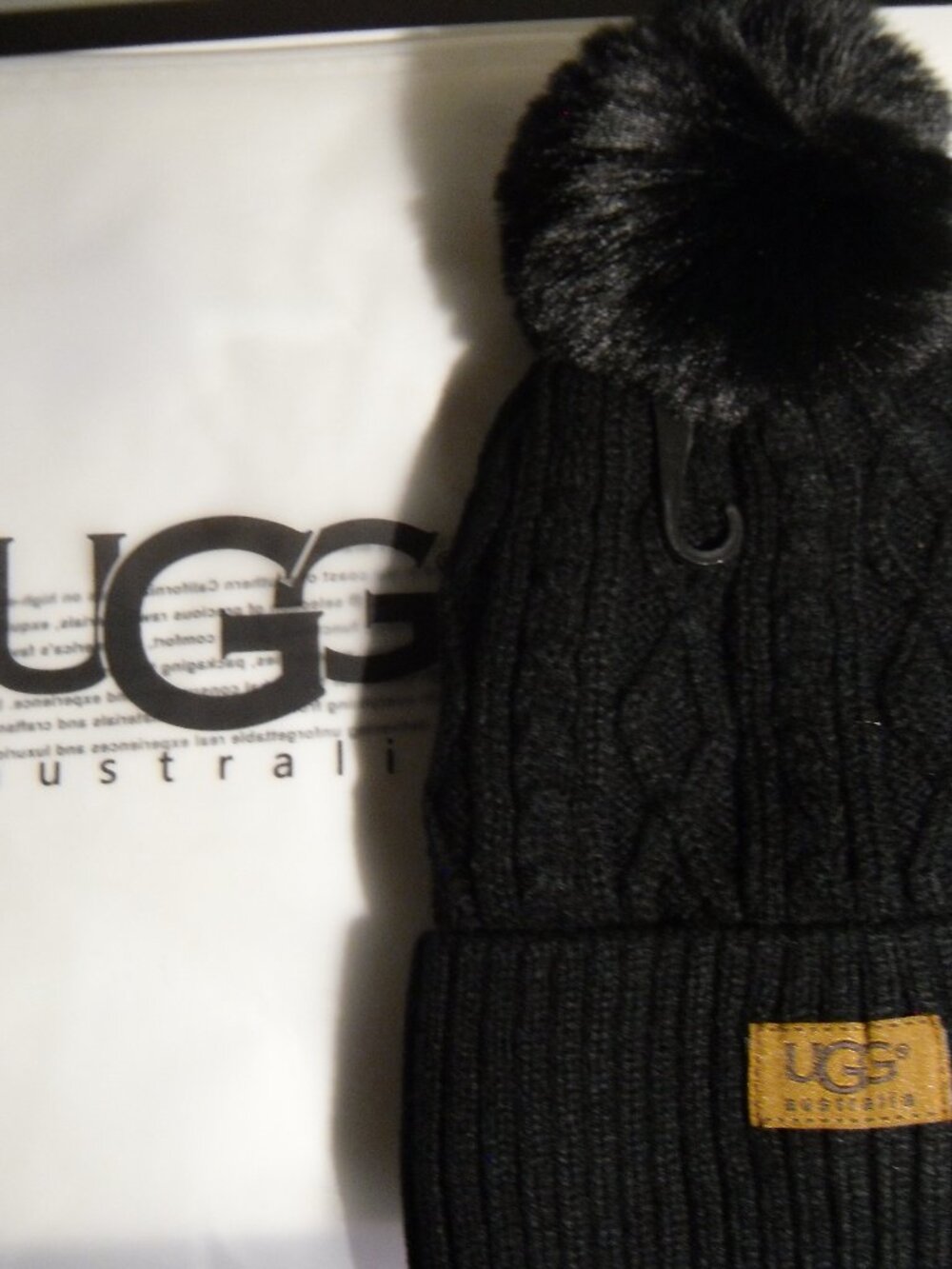 UGG Hat black woman's brand new